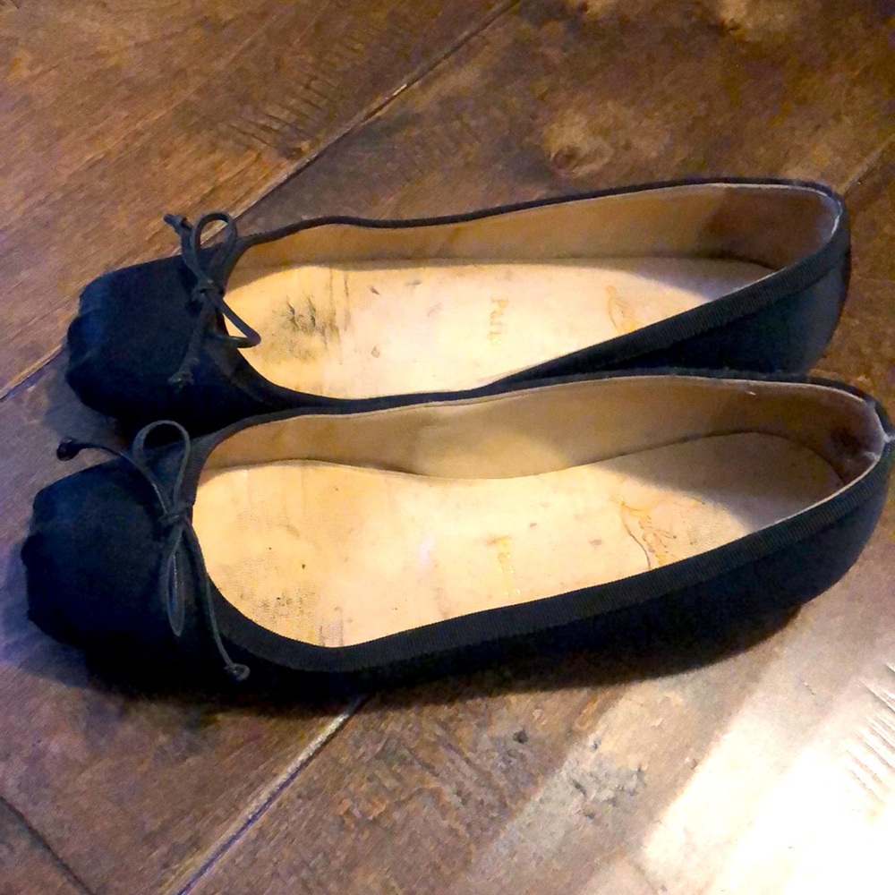 Christian Louboutin satin ballet flats